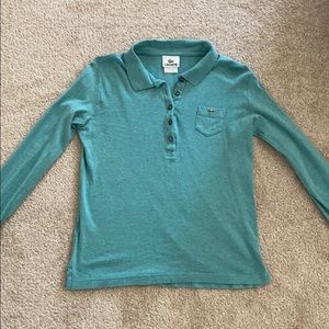Lacoste Long Sleeve Teal Polo